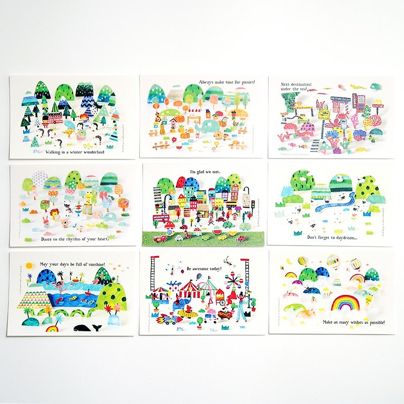 Miniland postcard set - Cards & Postcards - Paper Multicolor