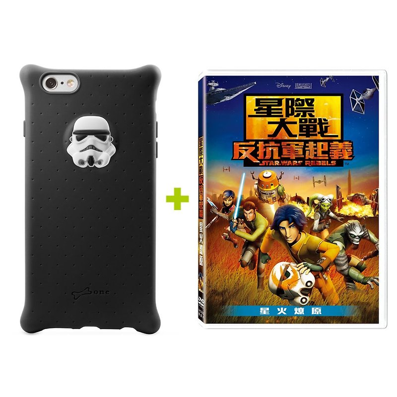 Bone / iPhone 6 / 6S Plus bubble protector _ white soldiers + DVD Combo Pack [Star Wars] - Phone Cases - Silicone Multicolor