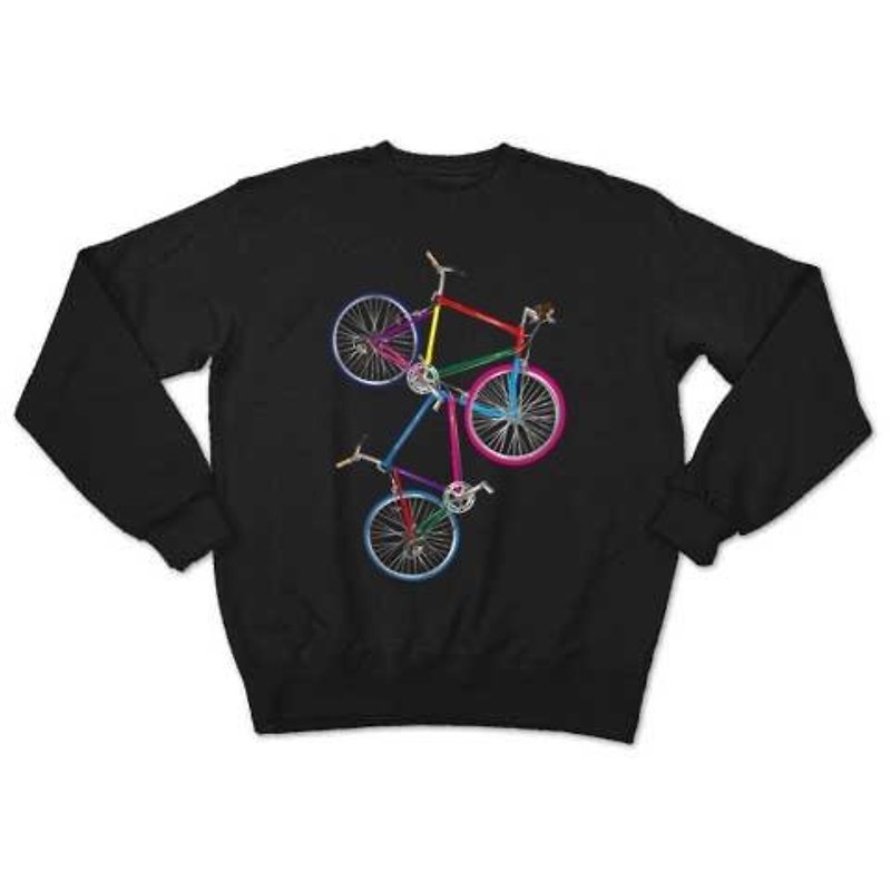 Color bicycle (sweat black) - เสื้อยืดผู้ชาย - วัสดุอื่นๆ 