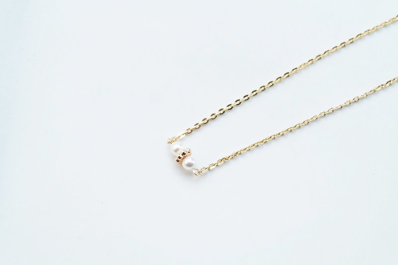 "Girls series" mini pearl necklace collarbone fine lace flowers - สร้อยคอ - เครื่องเพชรพลอย 