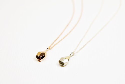 二毛銀（Nimou Jewelry） 《二毛銀》【不規則銀寶石項鍊→鍍22k金、22k玫瑰金款】