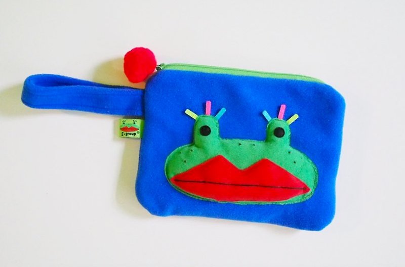 E*group 阿蛙手提包（紫條紋.藍綠色）（青蛙）