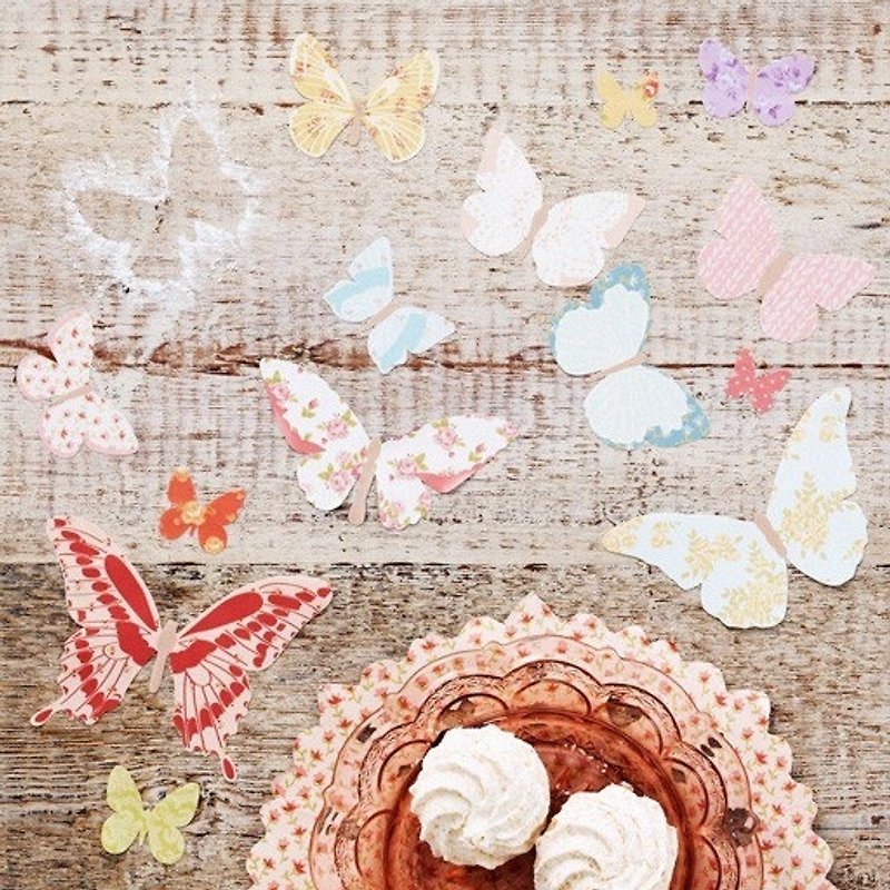 Butterfly Feifei mini < love mae Australia nontoxic patent wall stickers > - ตกแต่งผนัง - วัสดุอื่นๆ หลากหลายสี
