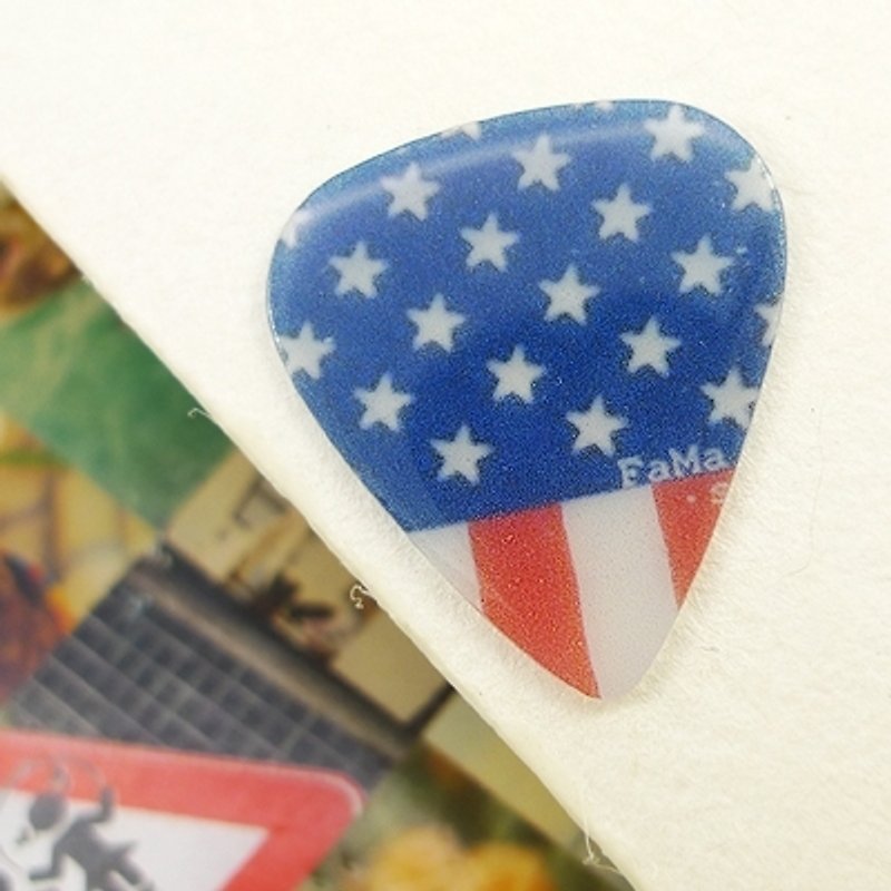 FaMa s Pick guitar shrapnel United States of America - สร้อยคอ - เรซิน สีน้ำเงิน