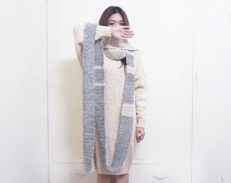 少女織物 | 圍巾 | 烏雲棉花糖咖啡 - 絲巾 - 其他材質 灰色