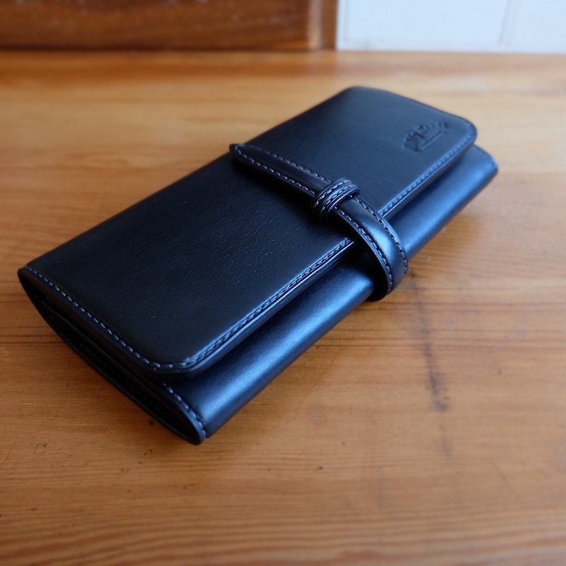 Mildy Hands - LW02 - Long Wallet Long Wallet - กระเป๋าสตางค์ - หนังแท้ สีดำ