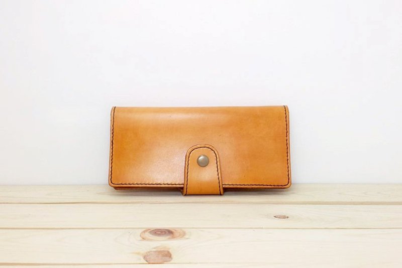 【 LION's 】手工皮革 皮件-- 復古簡約款 真皮皮夾 - Wallets - Genuine Leather Brown