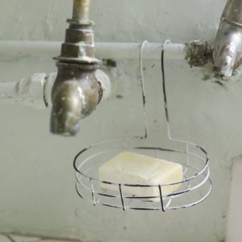 British n & amp; kuku wire soap holder hook - ของวางตกแต่ง - โลหะ ขาว