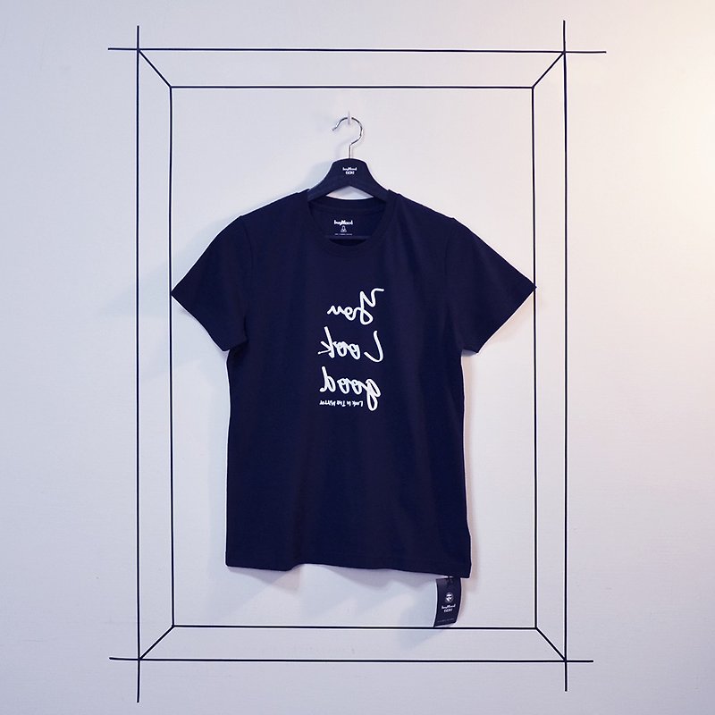 buyMood アイデア Tシャツ - Tシャツ メンズ - コットン・麻 ブラック