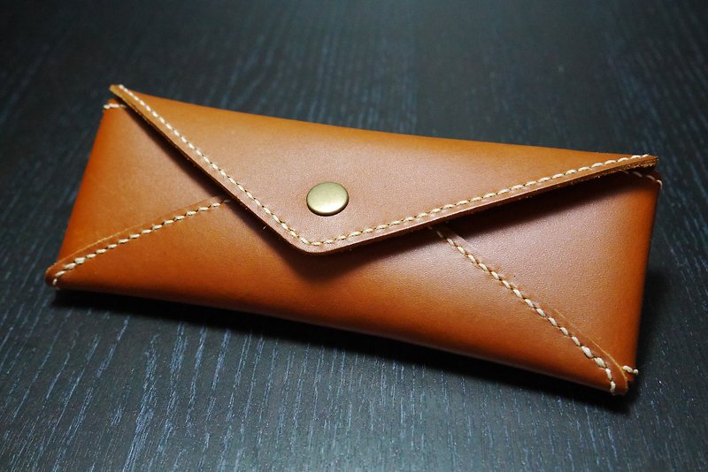 Exclusive order-LM designer pencil case - Pencil Cases - Genuine Leather Brown