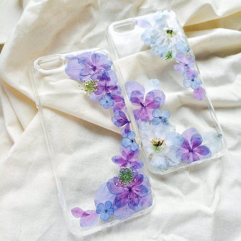 Pressed flowers Phone Case/Hydrangea - Phone Cases - Other Materials 