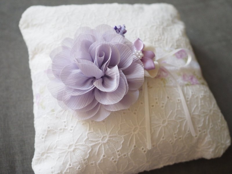 Handmade wedding ring pillow - Other - Other Materials Purple