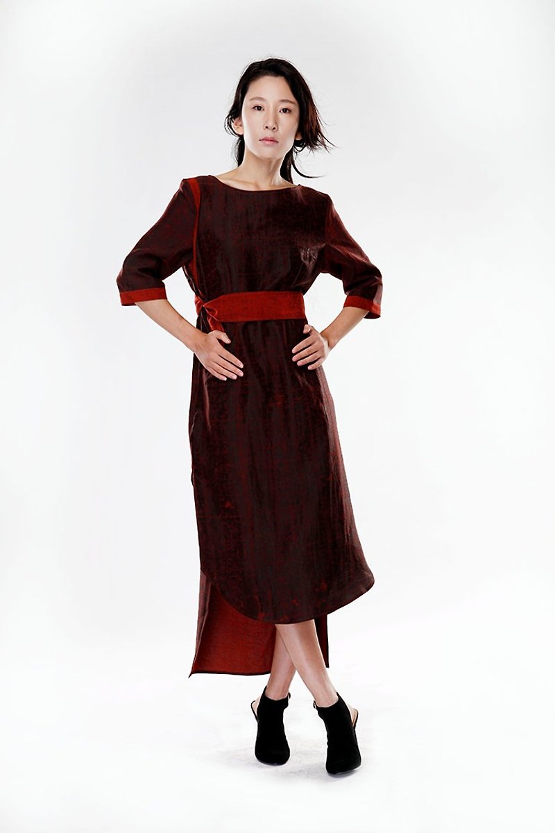 Product. Xiangyun yarn new silk Xiangyun yarn mid-length dress dress Jianxin A0039 - กระโปรง - ผ้าไหม 