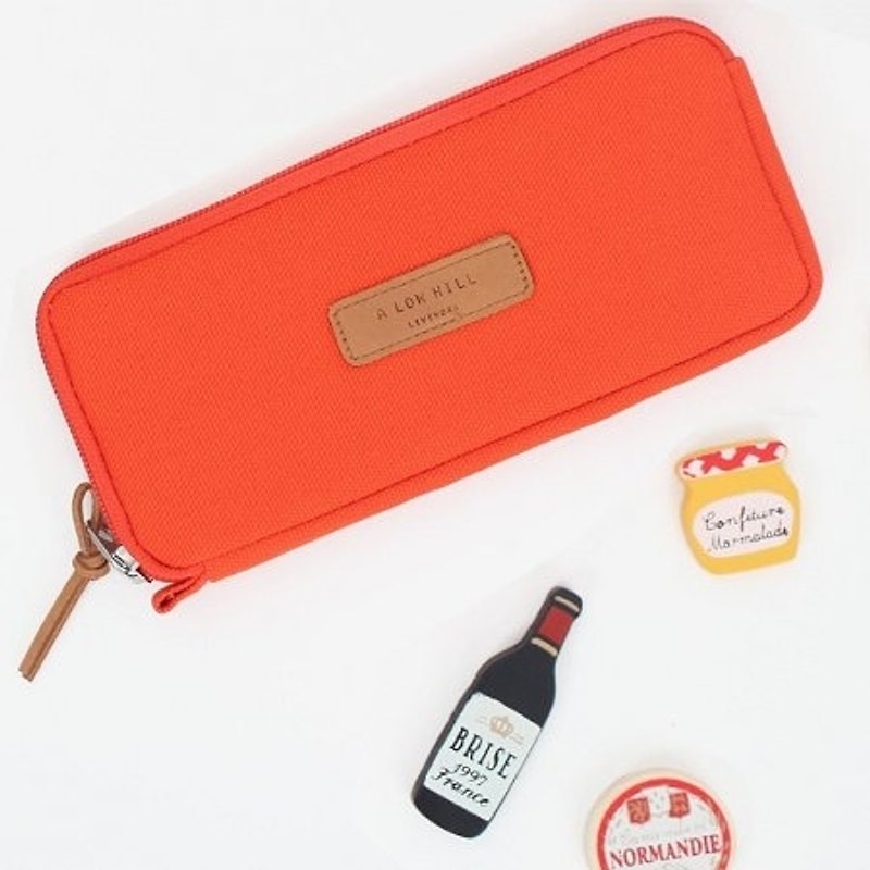 Dessin-小確幸經典款帆布筆袋V3-豔陽橘,LWK94952 - 筆盒/筆袋 - 其他材質 橘色