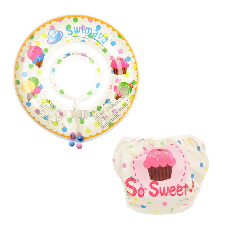 Swimava ice cream baby swimming collar/diaper set - ของเล่นเด็ก - พลาสติก หลากหลายสี