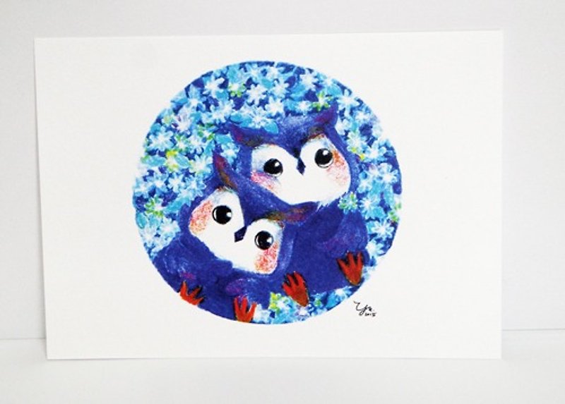 Owl Twins Postcards - การ์ด/โปสการ์ด - กระดาษ 