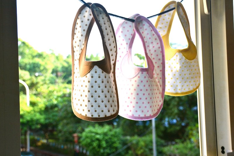 Good sunny ~ Polka Dot tie around the twists combination (two, no coffee!) - Bibs - Other Materials Multicolor