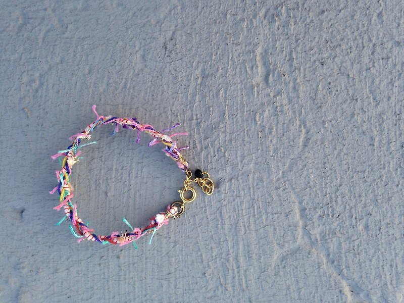 ✺✺✺ Fireworks woven bracelet _B✺✺✺ - Bracelets - Cotton & Hemp Multicolor