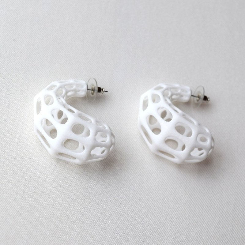 joop white earrings  - Earrings & Clip-ons - Plastic White