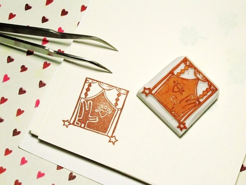 Apu Handmade Chapter Fairy Tale Wind Mr. Rabbit Stamp B Pocket Stamp - Stamps & Stamp Pads - Rubber 
