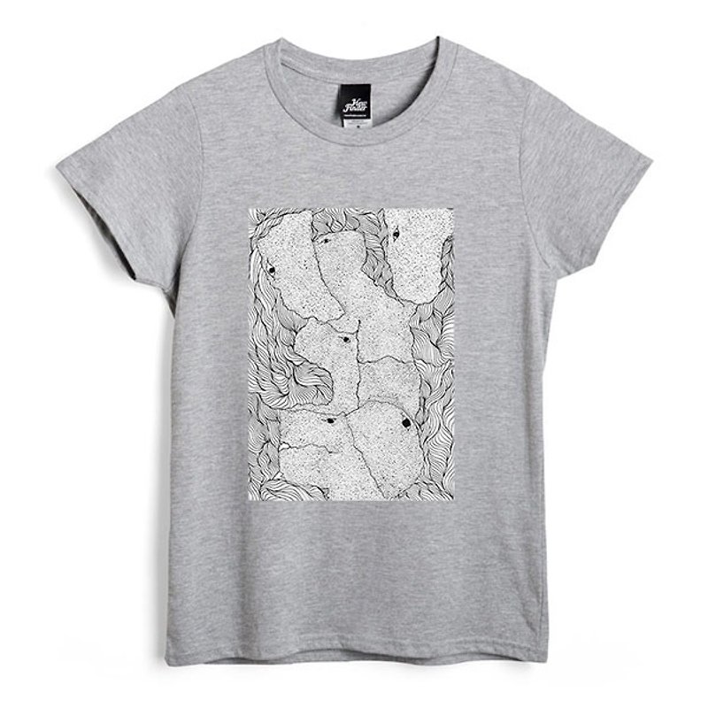 Disintegration origin - Deep Heather Grey - Women's T-Shirt - Women's T-Shirts - Cotton & Hemp Gray