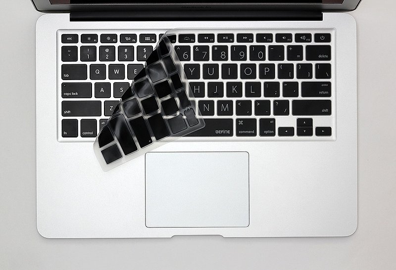 BEFINE MacBook Air 13 special keyboard protective film KUSO English Lion version black on white - เคสแท็บเล็ต - วัสดุอื่นๆ สีดำ