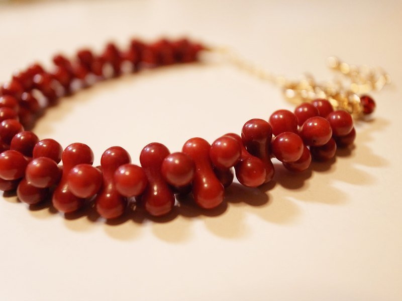 欉欉Berry Coral Bracelet - Bracelets - Gemstone Red