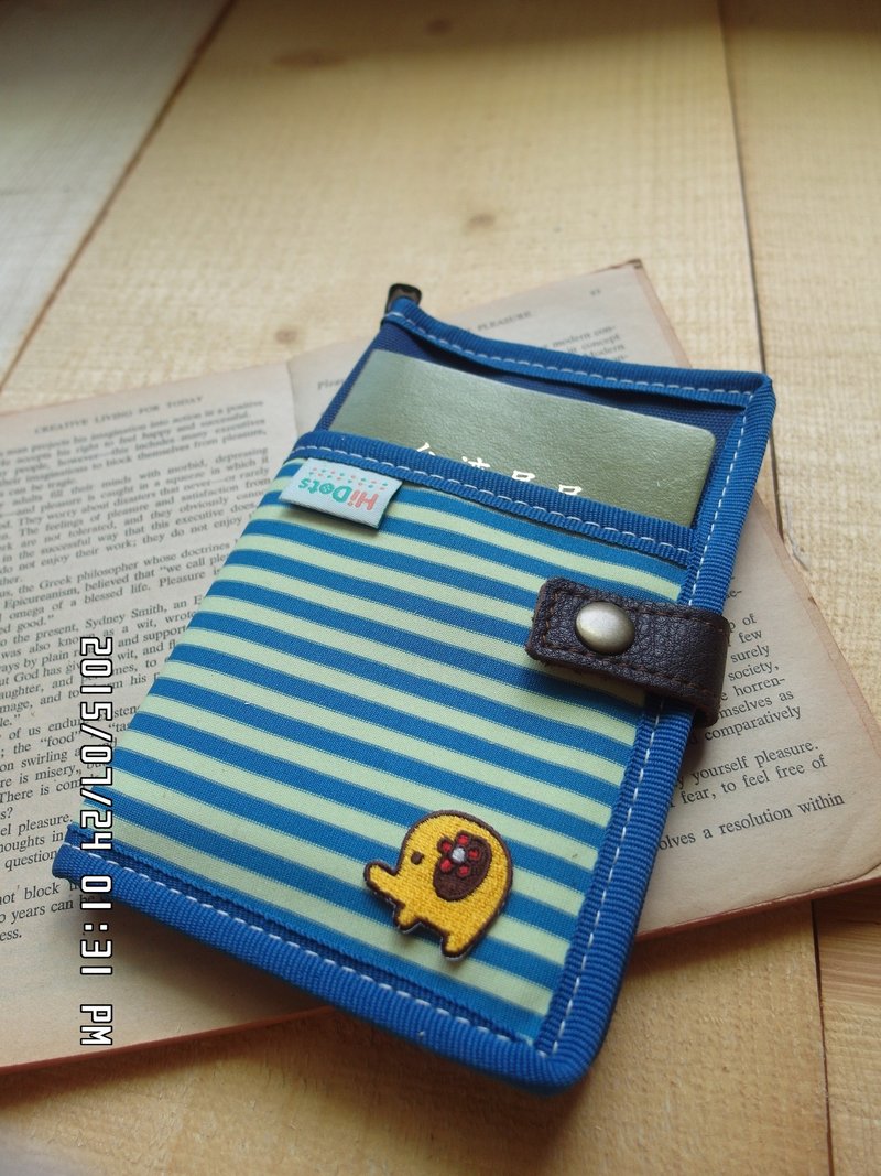 HiDots go travel passport cover (blue and yellow Provisions * Elephant) - Other - Other Materials Blue