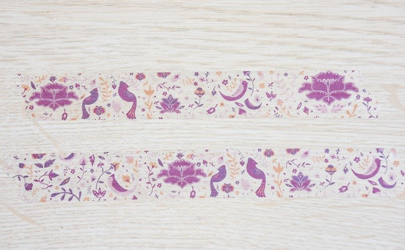 Girl's Fantasy Flowers and Birds Japanese Washi Tape - Washi Tape - Paper Pink