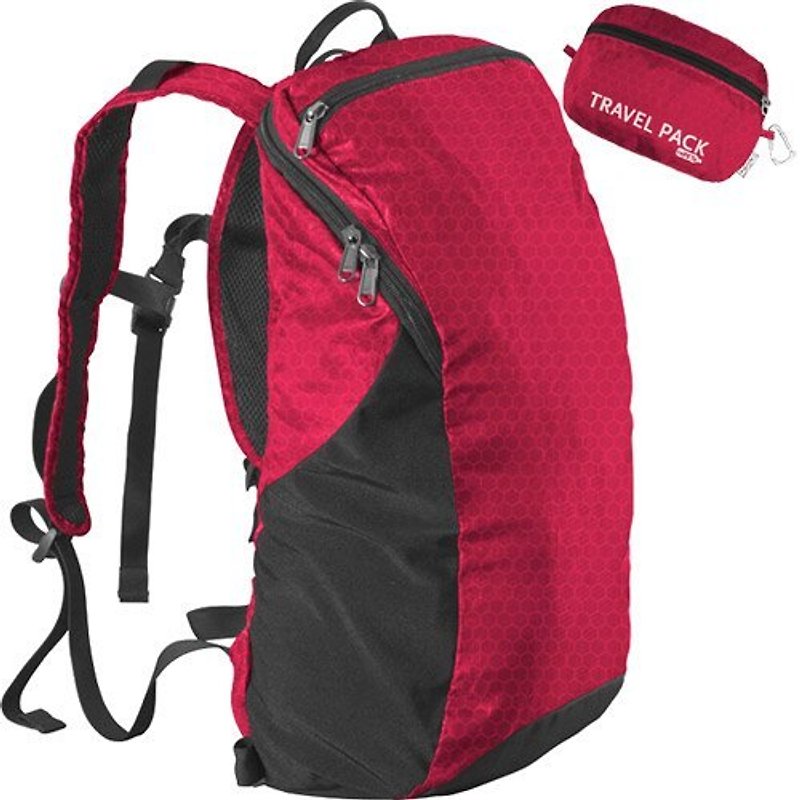 美國 ChicoBag Travel Pack 後背包-櫻桃紅 - 側背包/斜背包 - 其他材質 紅色