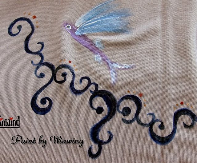 珍しい刺繍絵です。(顔料を使用して手描きではない)