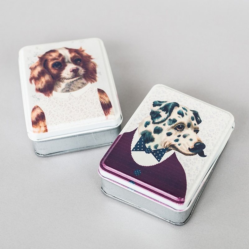 OOPSY Life - dog tin on the box - RJB - กล่องเก็บของ - โลหะ ขาว
