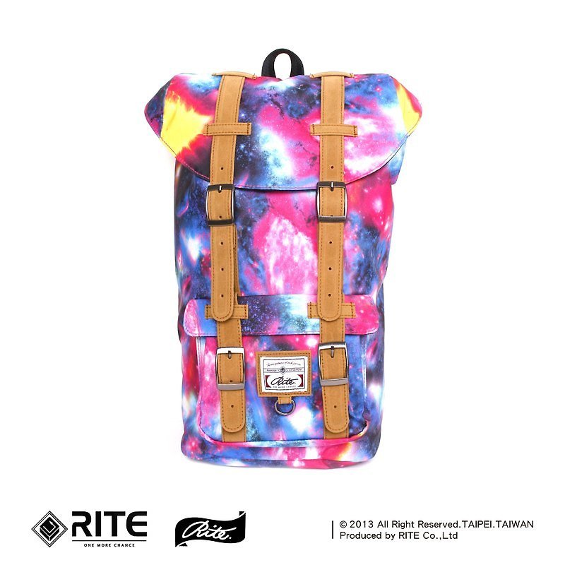 夏日繽紛Travel Bag｜旅行包-迷幻星空｜ - กระเป๋าแมสเซนเจอร์ - วัสดุกันนำ้ หลากหลายสี
