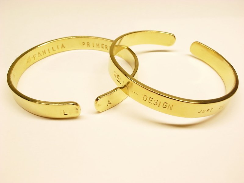 Bronze wool customized Qiaozi Silver bracelet - Wide boys