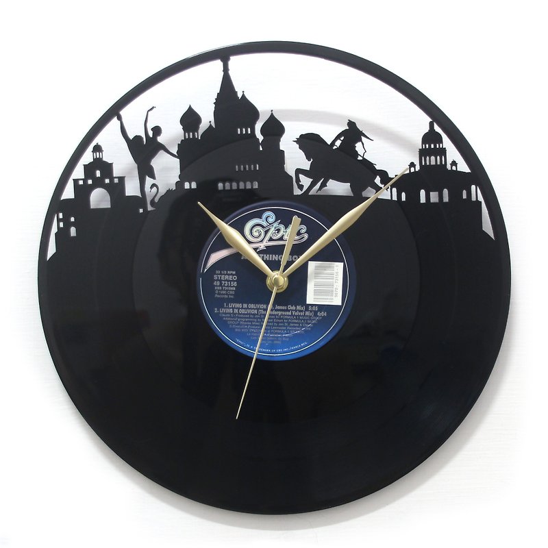 古典俄羅斯Russia黑膠時鐘 - 時鐘/鬧鐘 - 其他材質 黑色