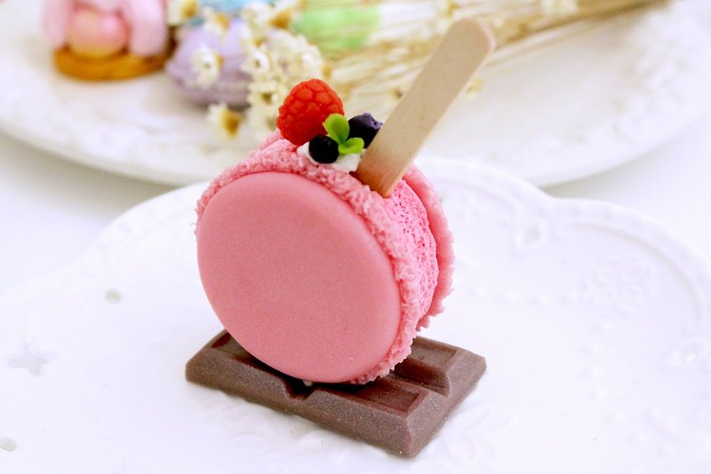 Summer Macaron Ice Cream Decoration/Business Card Holder - อื่นๆ - ดินเหนียว 