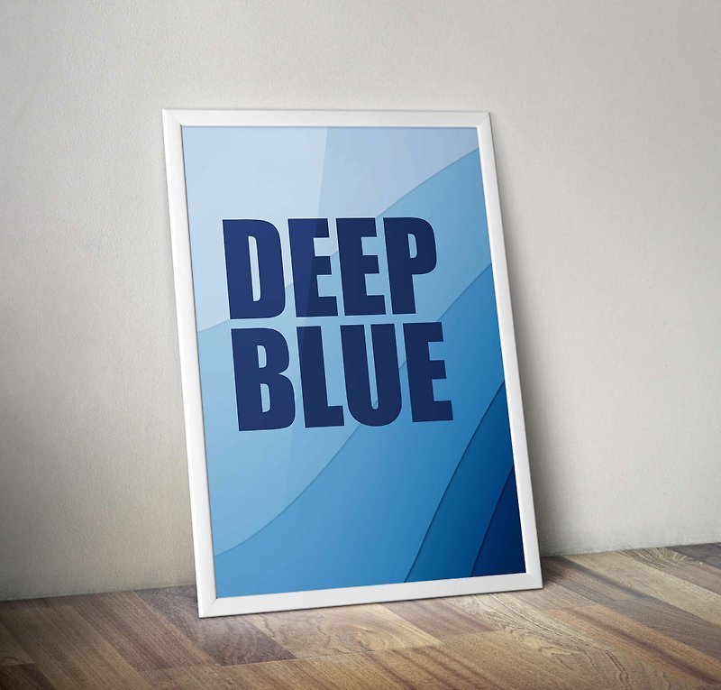 跳進一抹深深深深的藍 - 掛牆畫/海報 - 紙 藍色