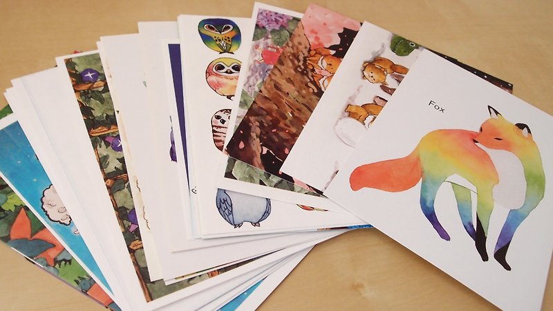 Illustration postcards complete works - การ์ด/โปสการ์ด - กระดาษ หลากหลายสี