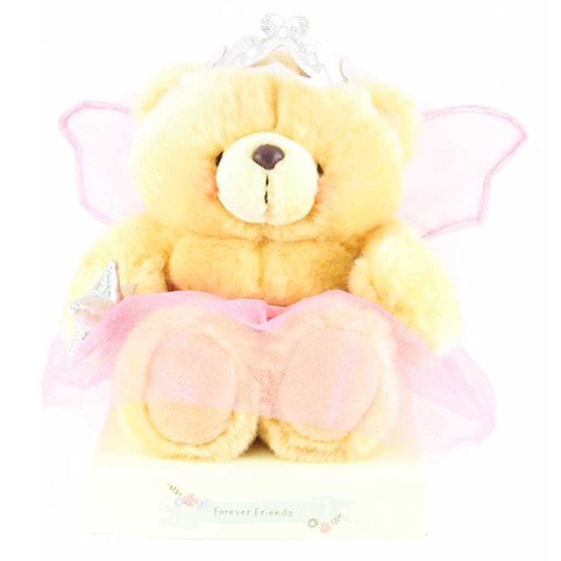 8 Inch / Pink Elf Fluffy Bear [Hallmark-ForeverFriends Velvet-Dress Up Series] - Stuffed Dolls & Figurines - Other Materials Multicolor