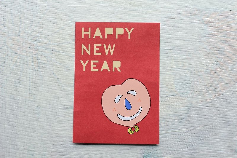 ZhiZhiRen // 波曼新年系列 - 插畫明信片 - การ์ด/โปสการ์ด - กระดาษ สีแดง
