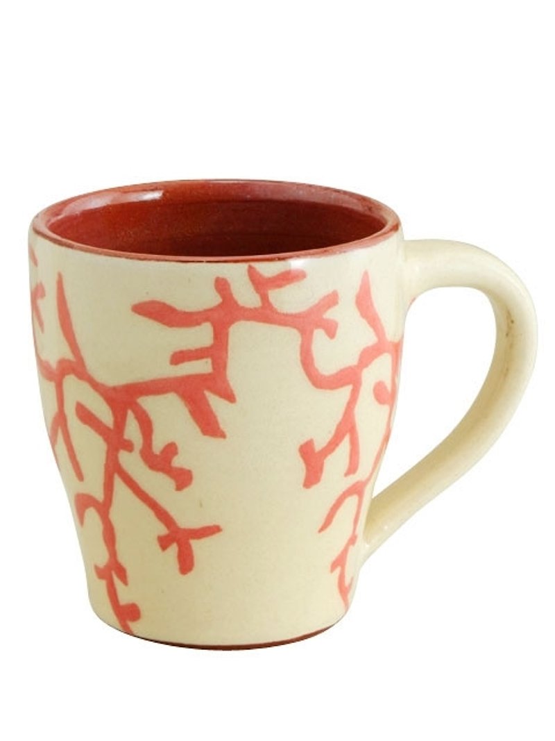 地球樹手工公平貿易fair trade -- 手工陶 馬克杯(珊瑚色) - 咖啡杯 - 陶 