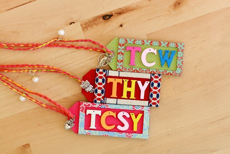 Hand luggage tag on travel (three words) - Luggage Tags - Other Materials Multicolor