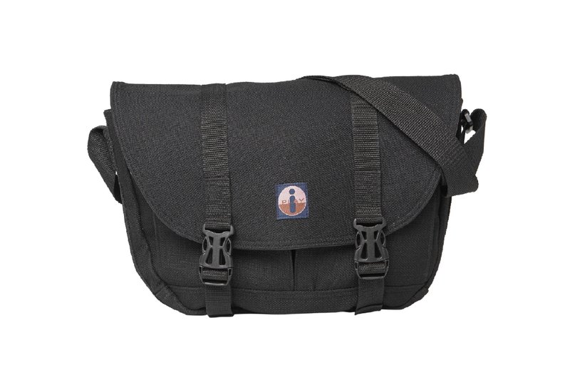 メッセンジャーバッグ（手作り）-黒の商標が登録されています - ショルダーバッグ - その他の素材 ブラック