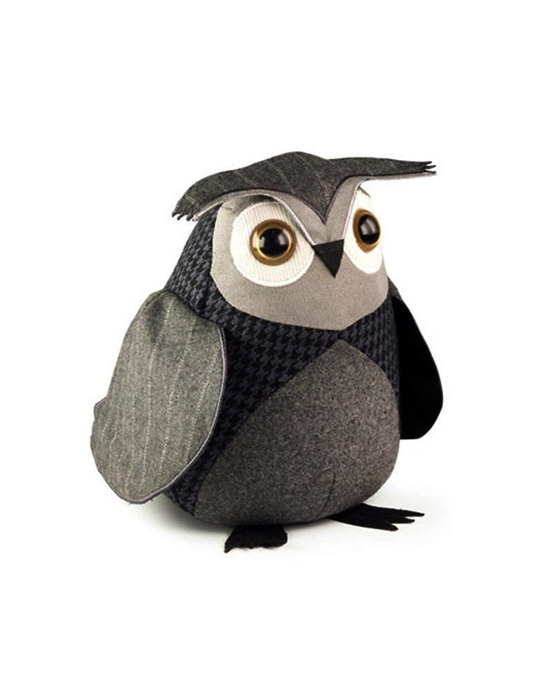 British Dora Design high quality design animal puppet shape door stop (gray owl) - อื่นๆ - ผ้าฝ้าย/ผ้าลินิน สีเทา