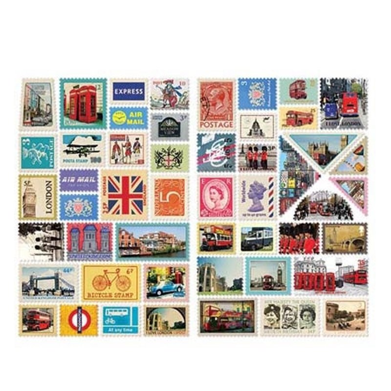 Dessin x 7321 Design- mini stamp sticker set V3- London, 7321-01996 - Stickers - Paper Multicolor