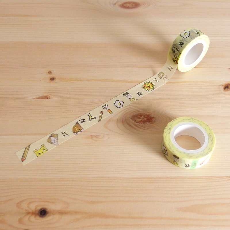 Masking tape / Yellow Sun - Washi Tape - Paper Yellow