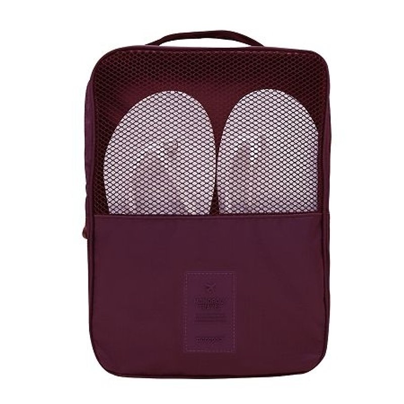 Dessin x Monopoly- second generation of new travel shoe bag (can be installed three pairs) - Monarch burgundy, MPL21672 - กระเป๋าถือ - วัสดุอื่นๆ สีม่วง