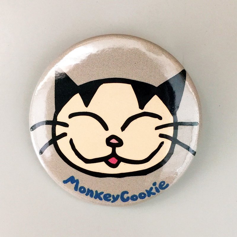 Badge Cat Cat | MonkeyCookie - Badges & Pins - Plastic Khaki