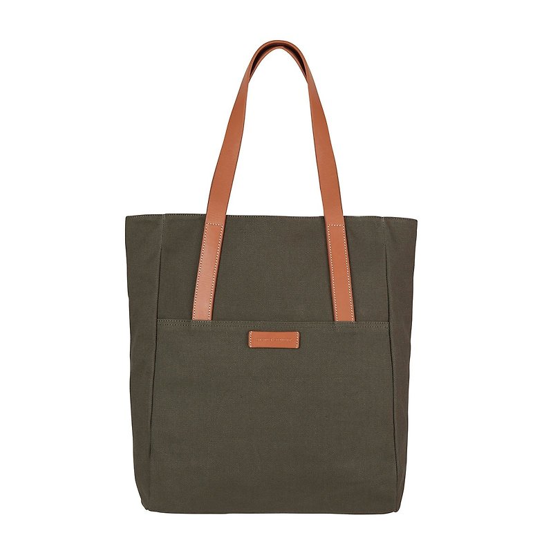 UNTIL NOW Canvas Tote Bag_Green / Dark Green - Messenger Bags & Sling Bags - Other Materials Green