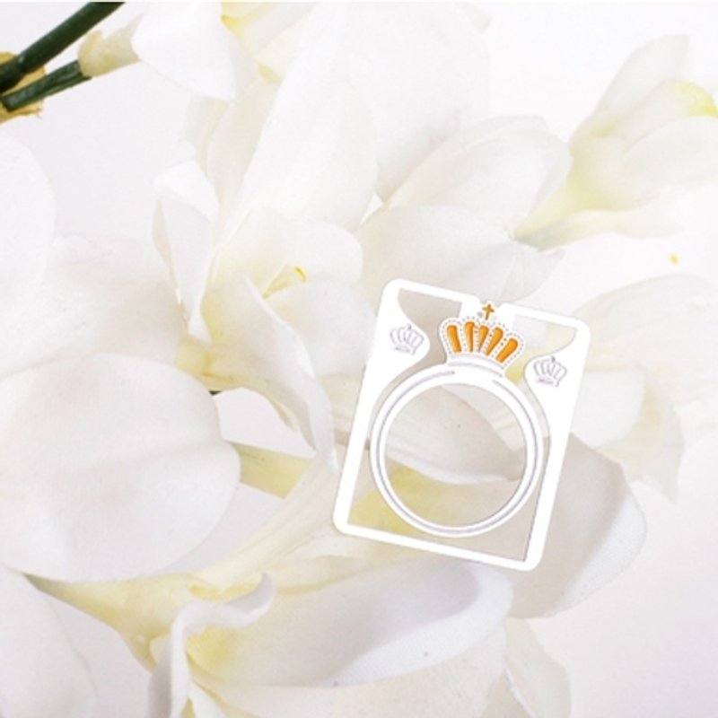 Valentine's Day-FZ Love Promise Style Bookmark-Crown, BZC21790 - ที่คั่นหนังสือ - โลหะ สีทอง